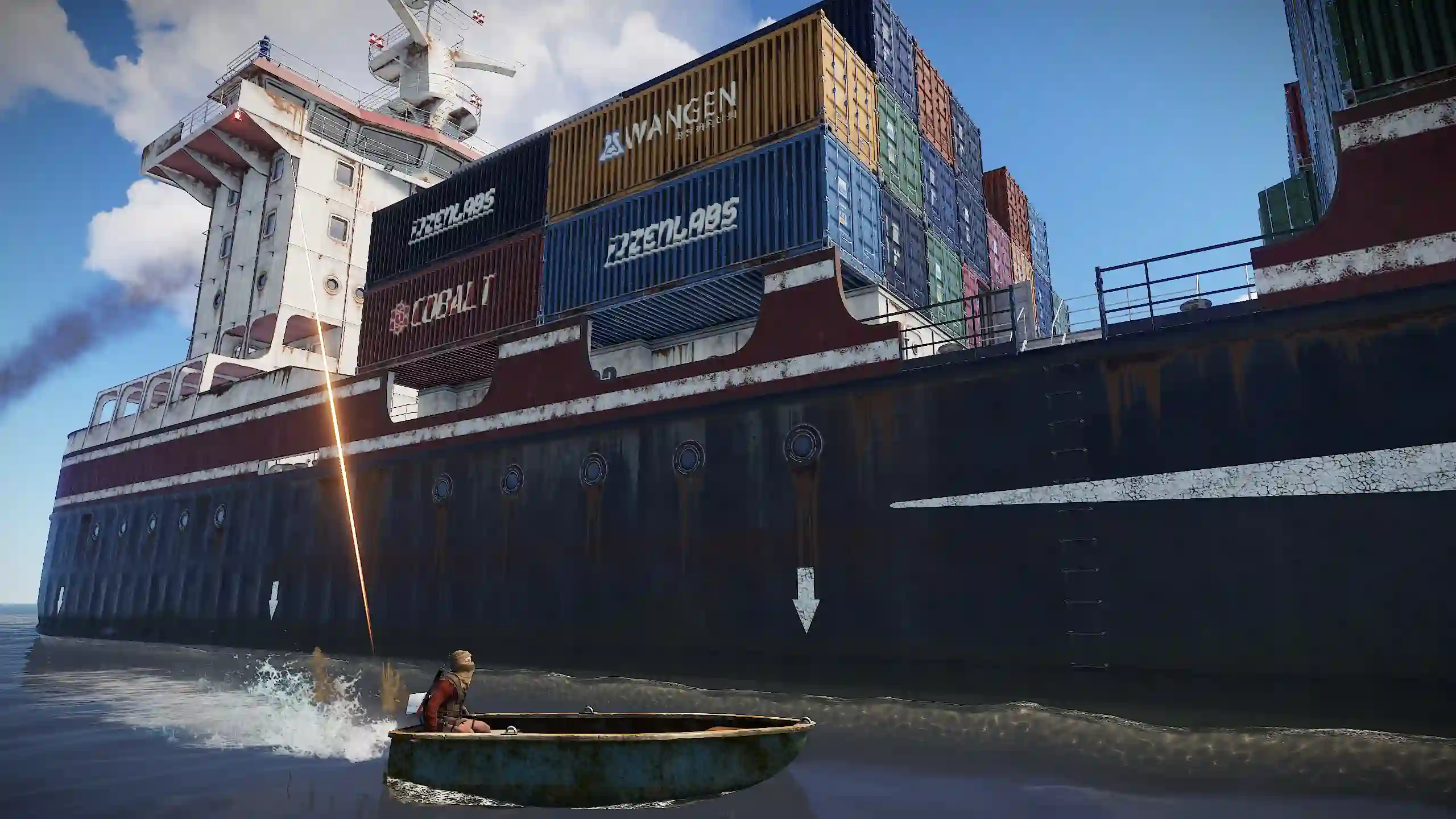 Rust Player Boarding The Cargo Ship