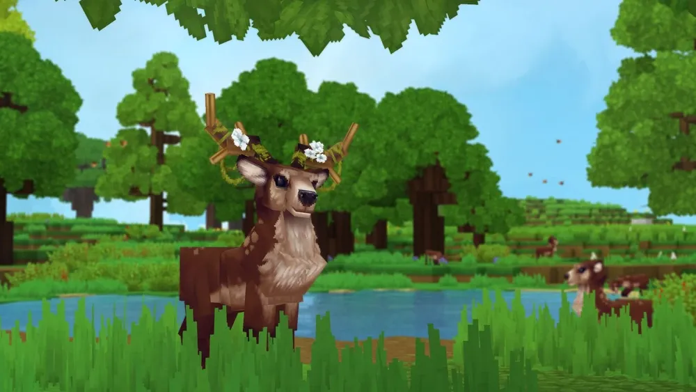 Pack of deers in Hytale's Emerald Grove