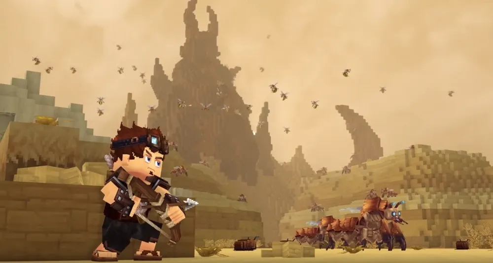 Player exploring a Scarak Nest In Hytale