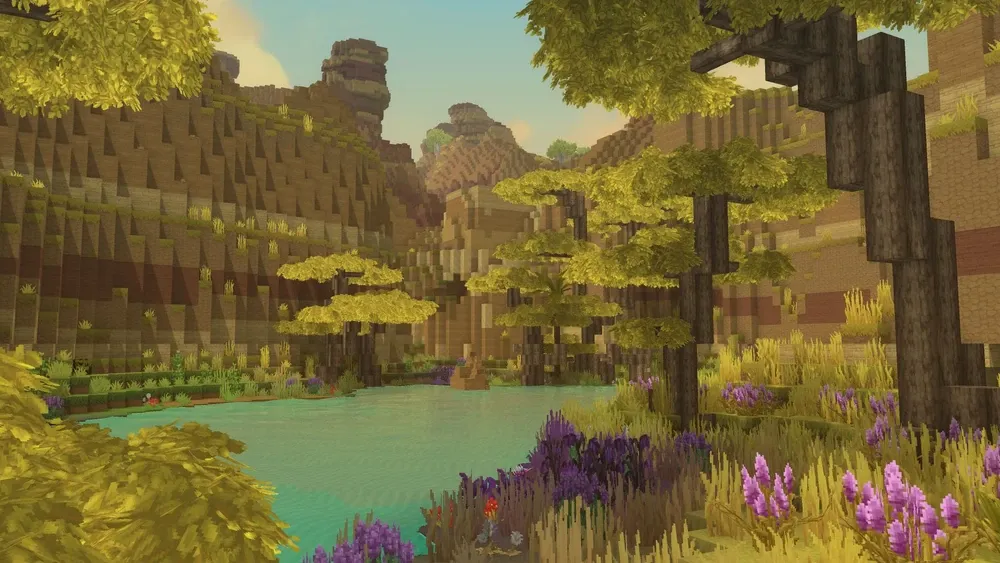 An Oasis in a Hytale desert