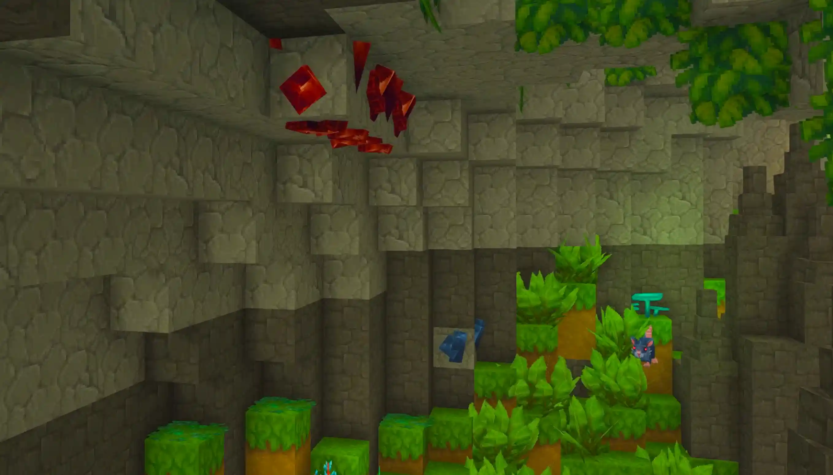 adamantite ore inside tropical cave