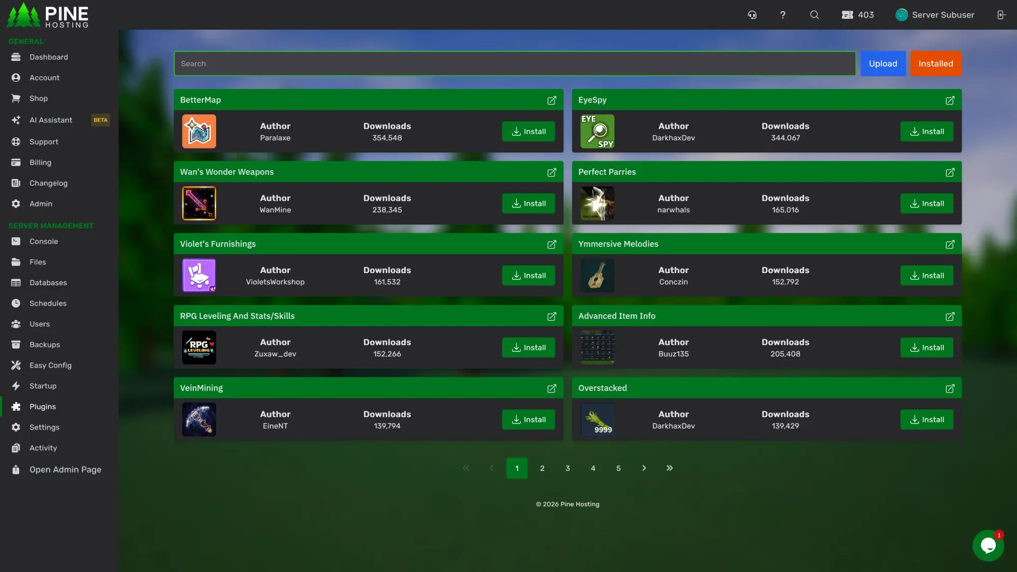 Pine Hosting Hytale Plugin Installer
