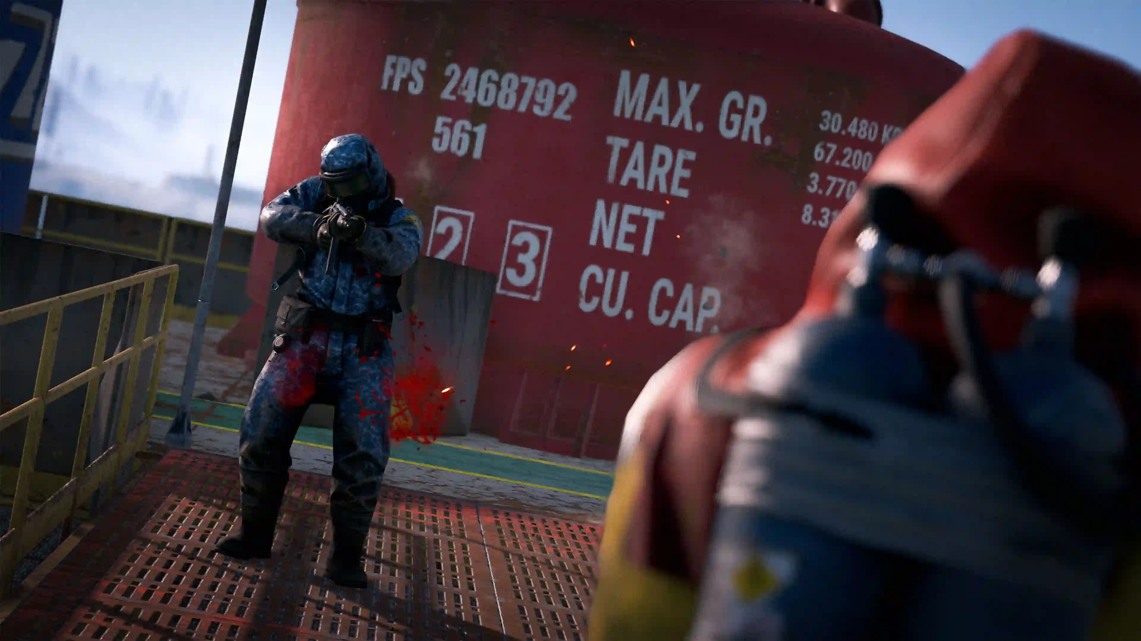 New Rust scientist at Oilrig shooting a player