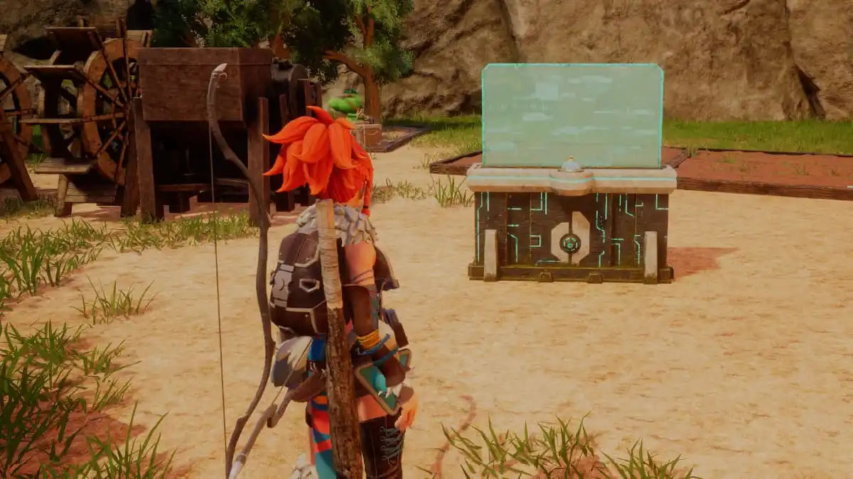 Palworld player placing a palbox