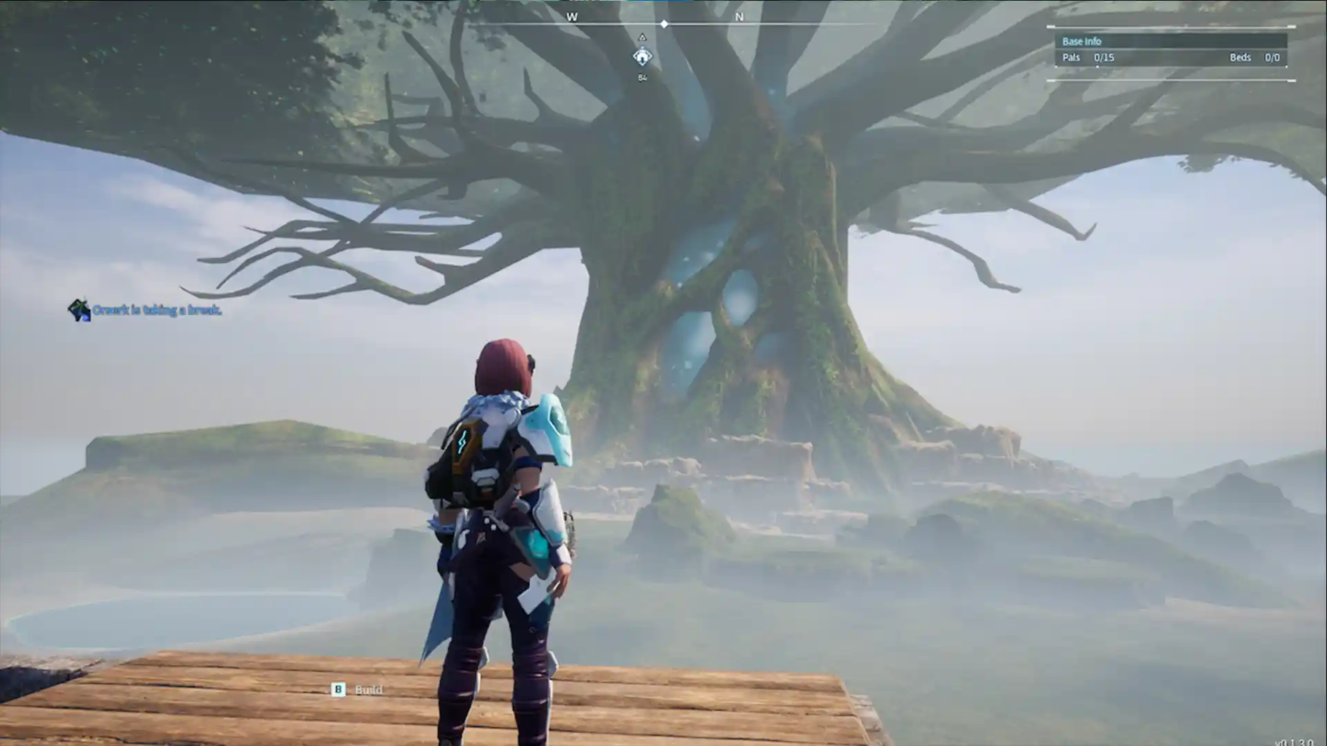 Palworld player looking at World tree