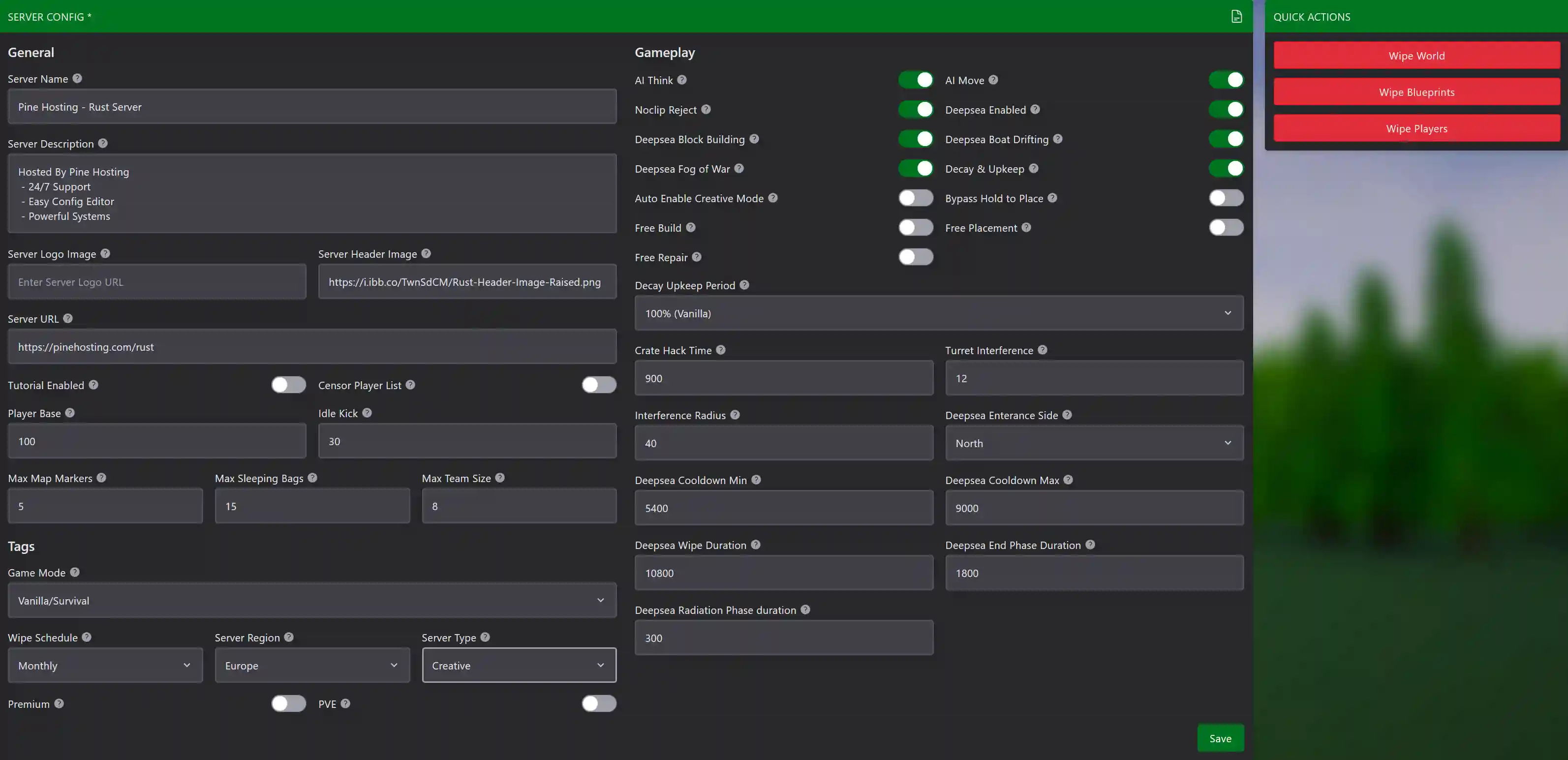 Pine Hosting Panel Easy Config