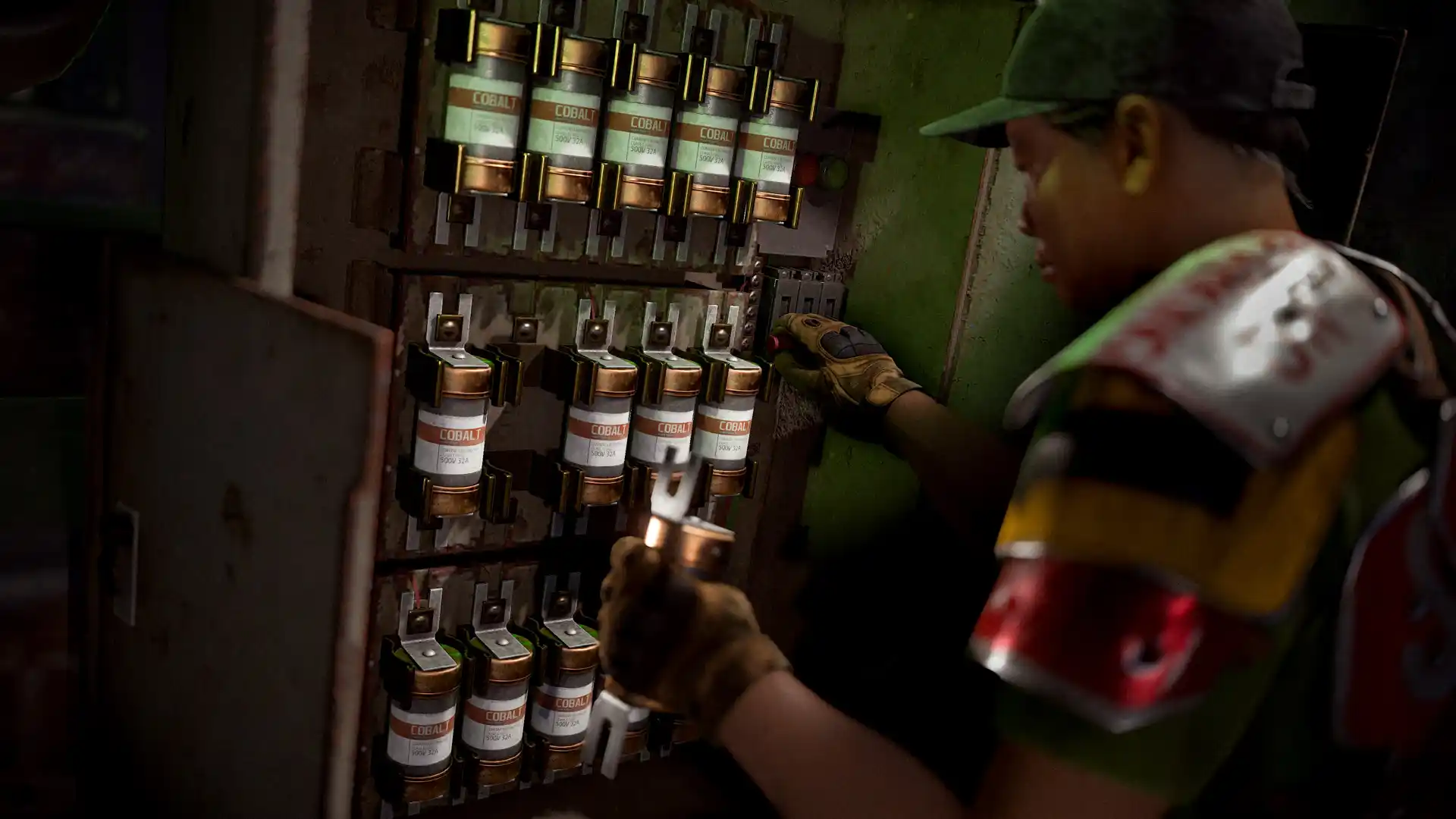 Rust player placing Heavy fuses in Power Plant Monument.